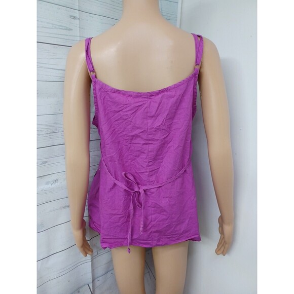 Panhandle Slim Top Girl Floral Embroidered Purple Spaghetti Straps Tank Top L - Picture 5 of 10
